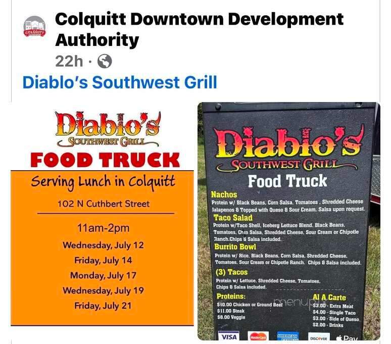 Diablo's Southwest Grill - Thomasville, GA menu_pic