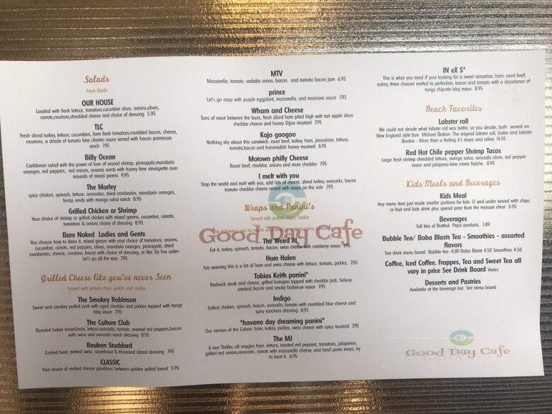 Good Day Cafe - Myrtle Beach, SC menu_pic