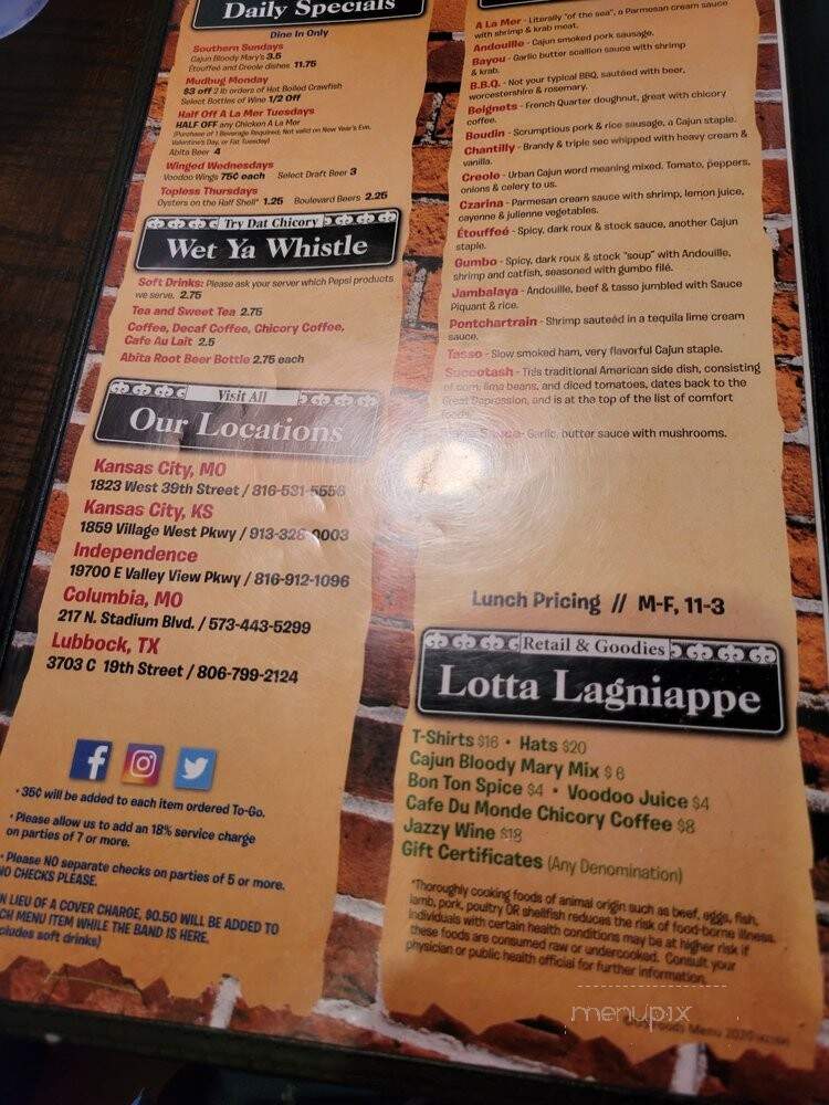 Jazz A Louisiana Kitchen - Independence, MO menu_pic