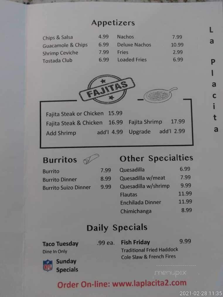 La Placita 2 - Marengo, IL menu_pic