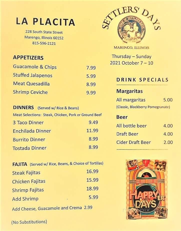 La Placita 2 - Marengo, IL menu_pic
