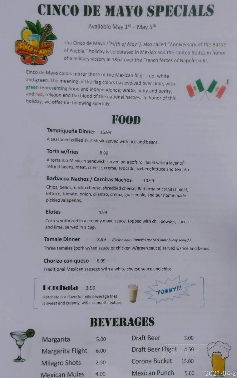 La Placita 2 - Marengo, IL menu_pic