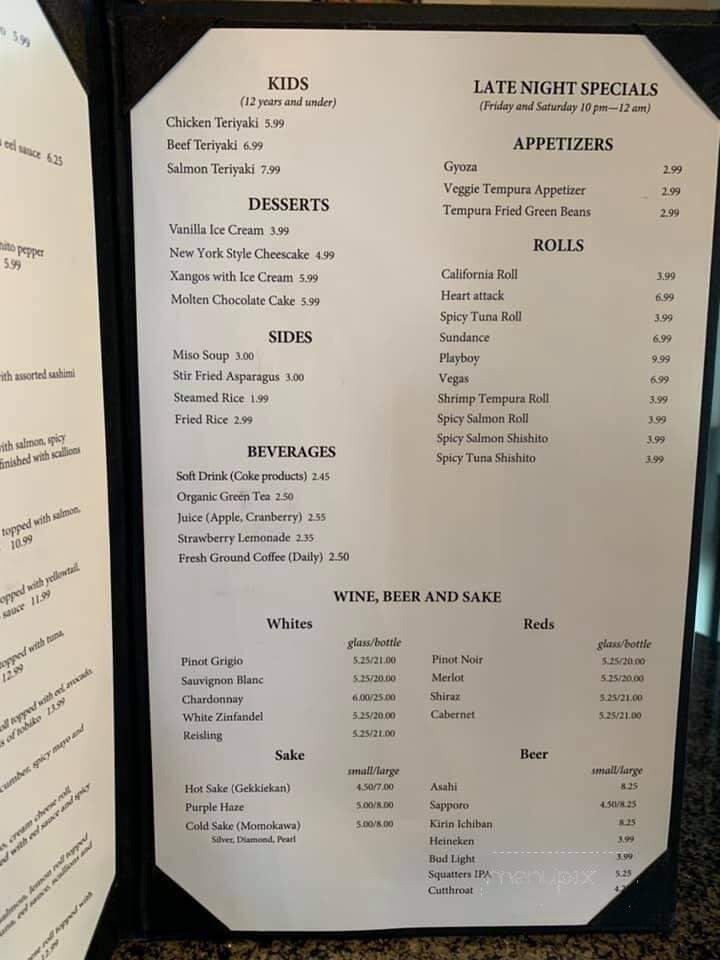 Nori Sushi Bar & Grill - American Fork, UT menu_pic