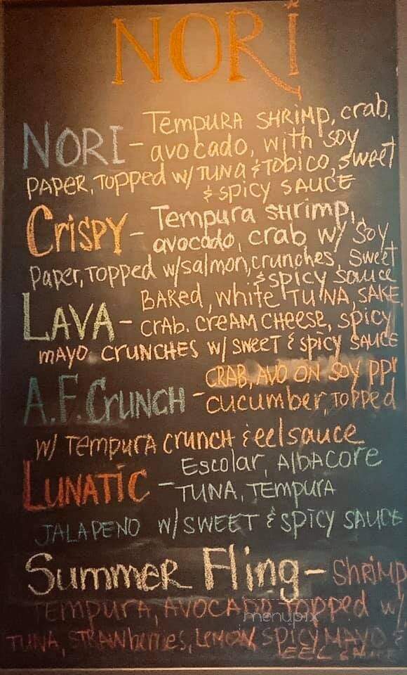 Nori Sushi Bar & Grill - American Fork, UT menu_pic