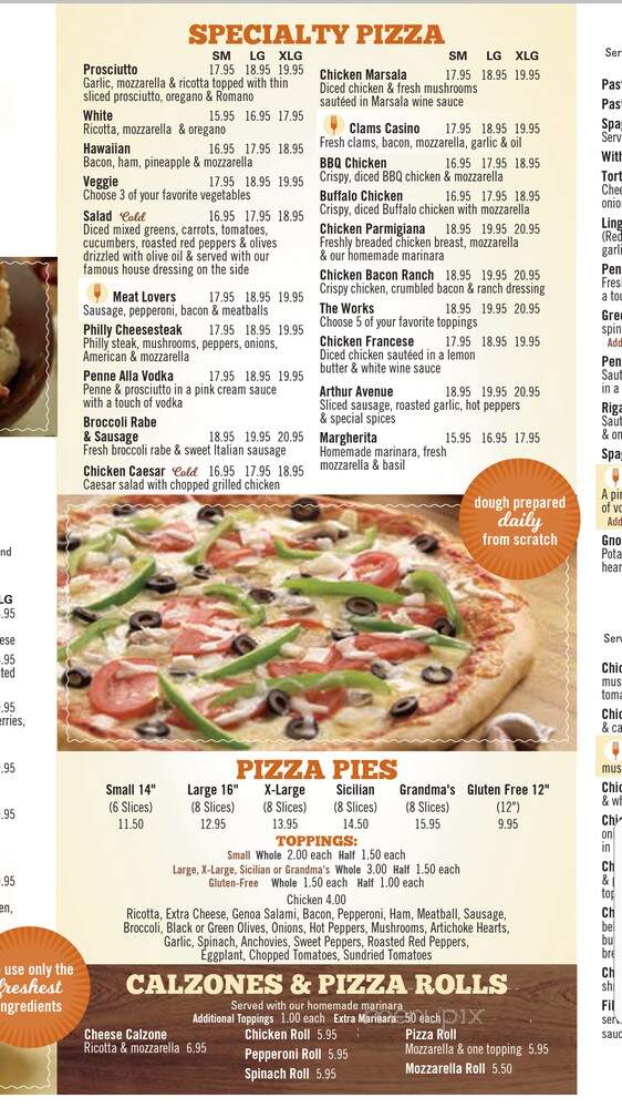 Portofino Pizza & Pasta - Wappingers Falls, NY menu_pic
