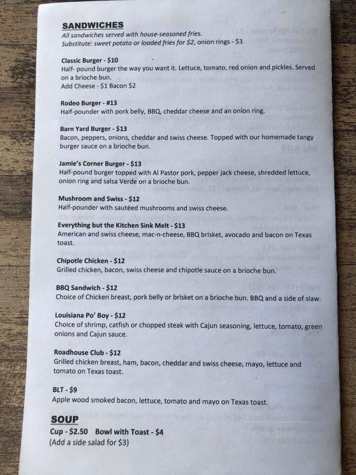 Prescott Roadhouse - Prescott, WI menu_pic