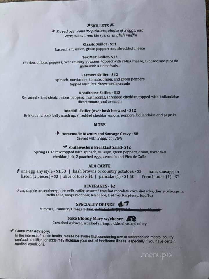 Prescott Roadhouse - Prescott, WI menu_pic