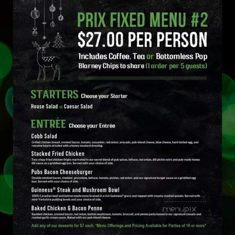 Fionn MacCool's Irish Pub - Orangeville, ON menu_pic