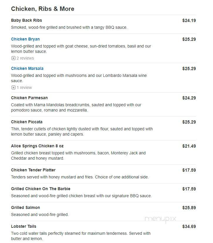 Outback & Carrabba's Express - Riverview, FL menu_pic