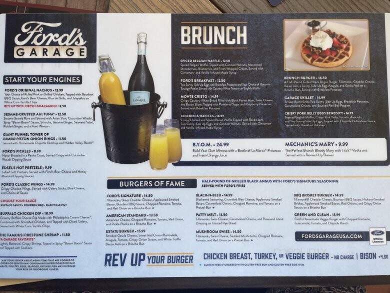 Ford's Garage - Clearwater, FL menu_pic