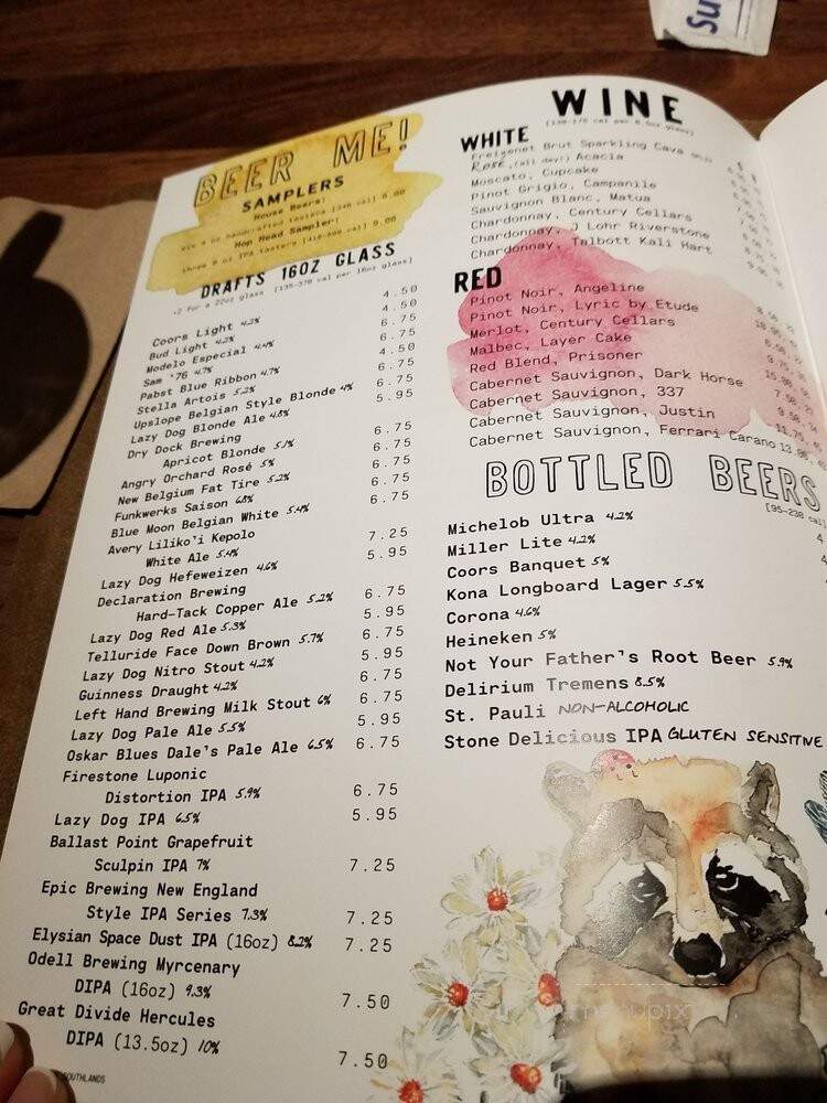 Lazy Dog Restaurant & Bar - Aurora, CO menu_pic