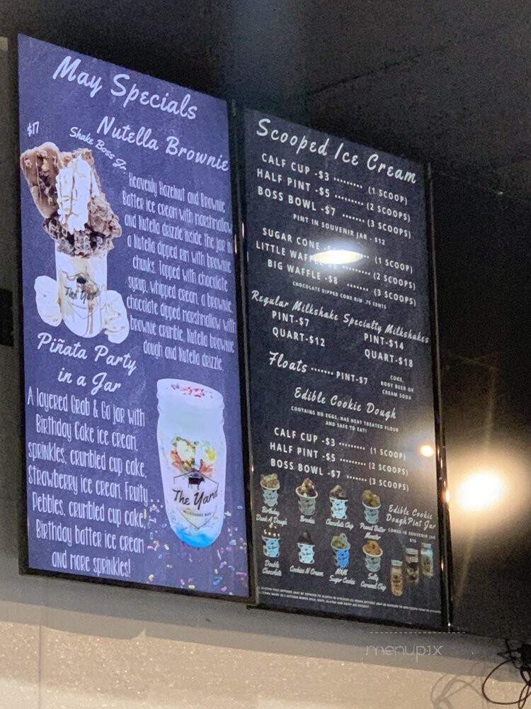 The Yard Milkshake Bar - Panama City Beach, FL menu_pic