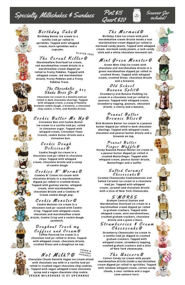 The Yard Milkshake Bar - Panama City Beach, FL menu_pic