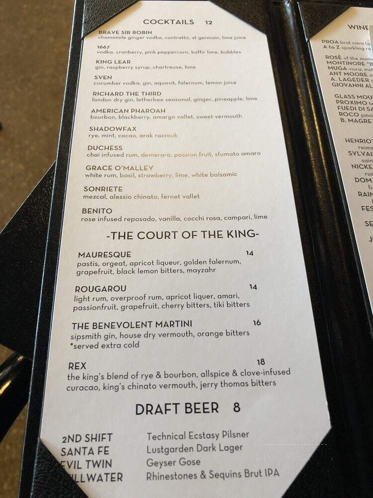 The Benevolent King - St. Louis, MO menu_pic