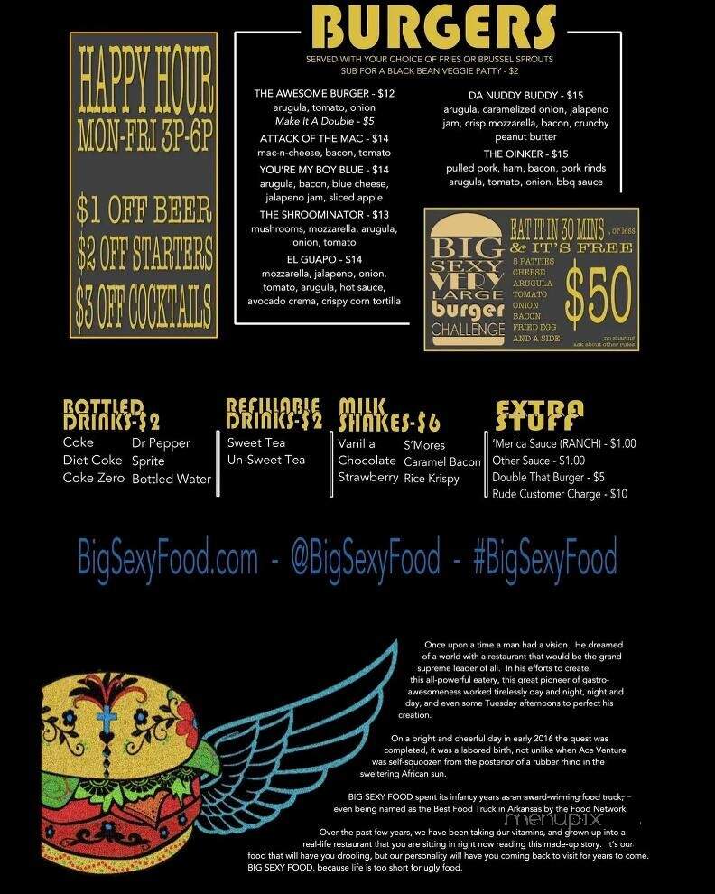 Big Sexy Food - Springdale, AR menu_pic