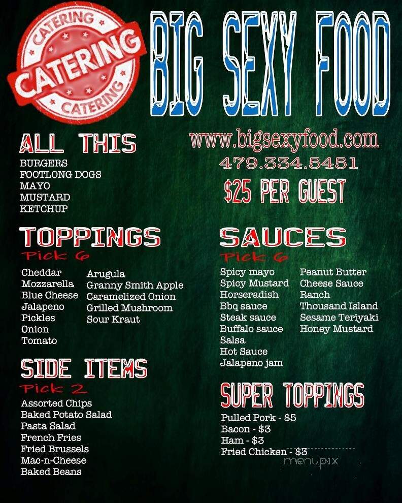 Big Sexy Food - Springdale, AR menu_pic