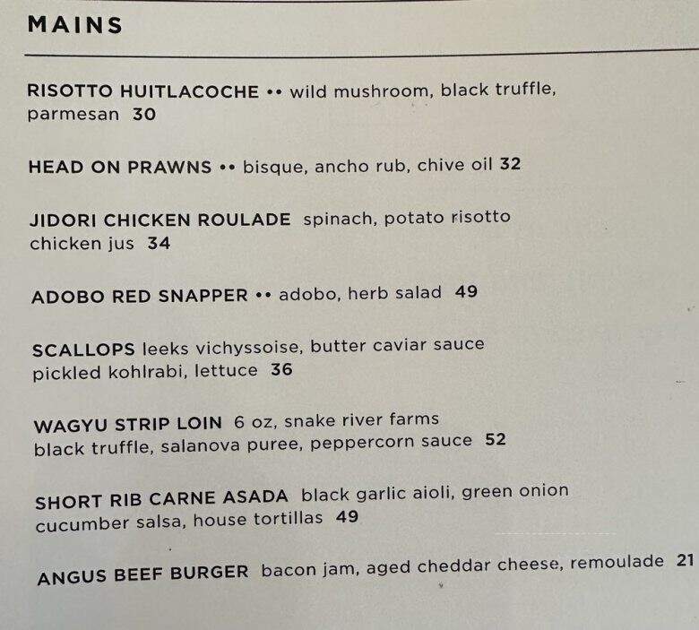 Coin & Candor - Westlake Village, CA menu_pic