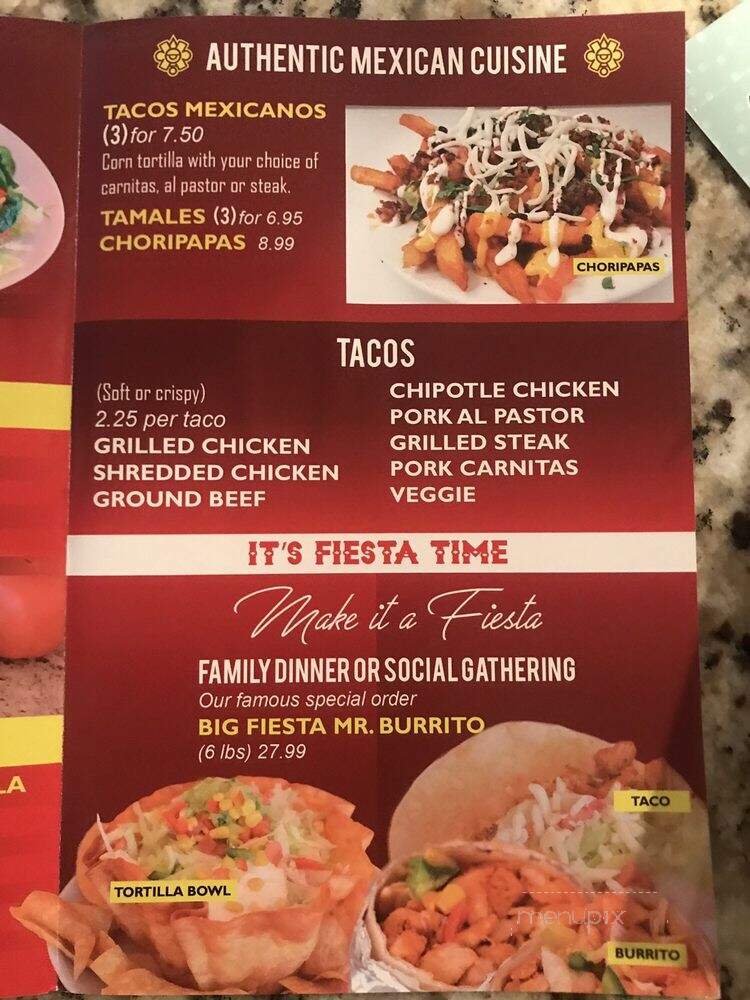 Mr. Burrito Grill - Chattanooga, TN menu_pic