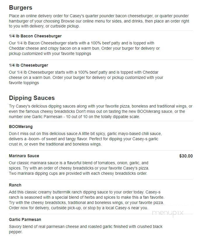 Casey's General Store - Walnut Ridge, AR menu_pic