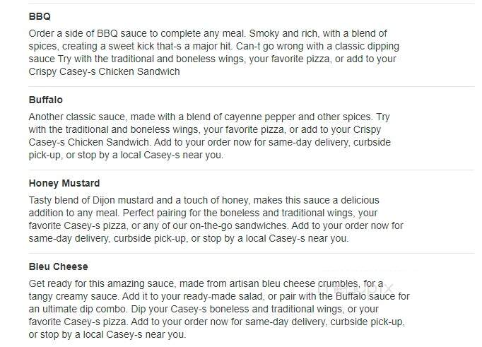 Casey's General Store - Walnut Ridge, AR menu_pic