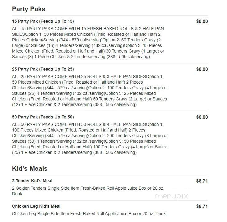 Golden Chick - Forney, TX menu_pic