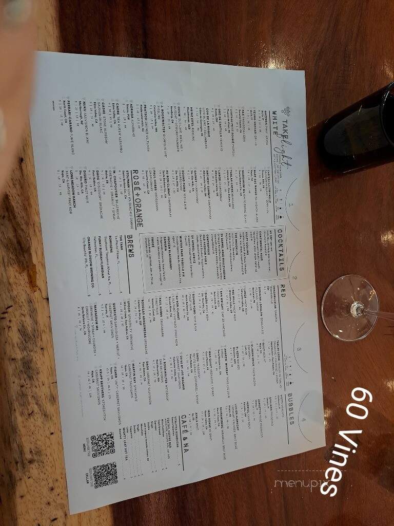 Sixty Vines - Winter Park, FL menu_pic