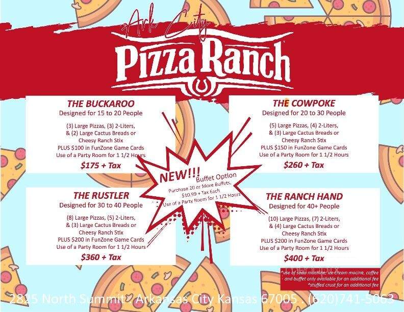 Pizza Ranch - Arkansas City, KS menu_pic