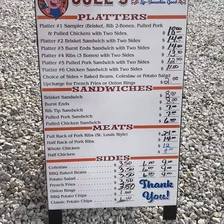 Cole's Southern BBQ - Seneca, South Carolina, SC menu_pic