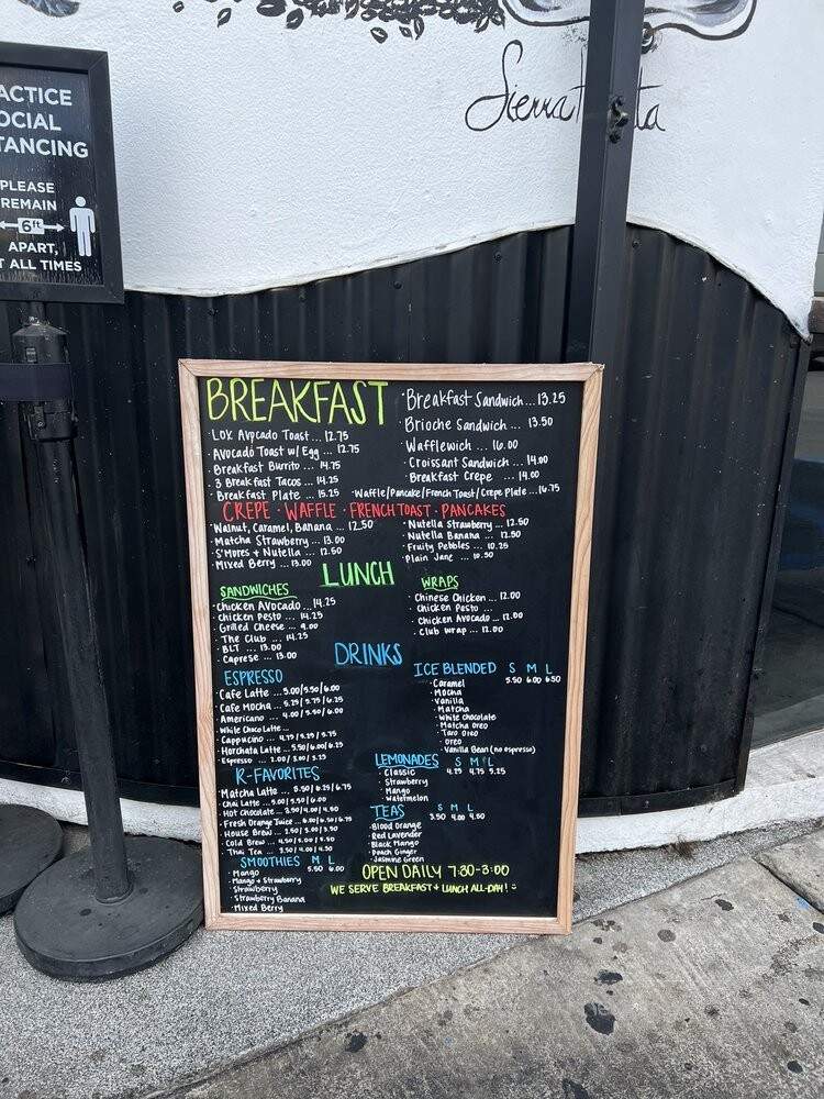 R Coffee House - Northridge, CA menu_pic