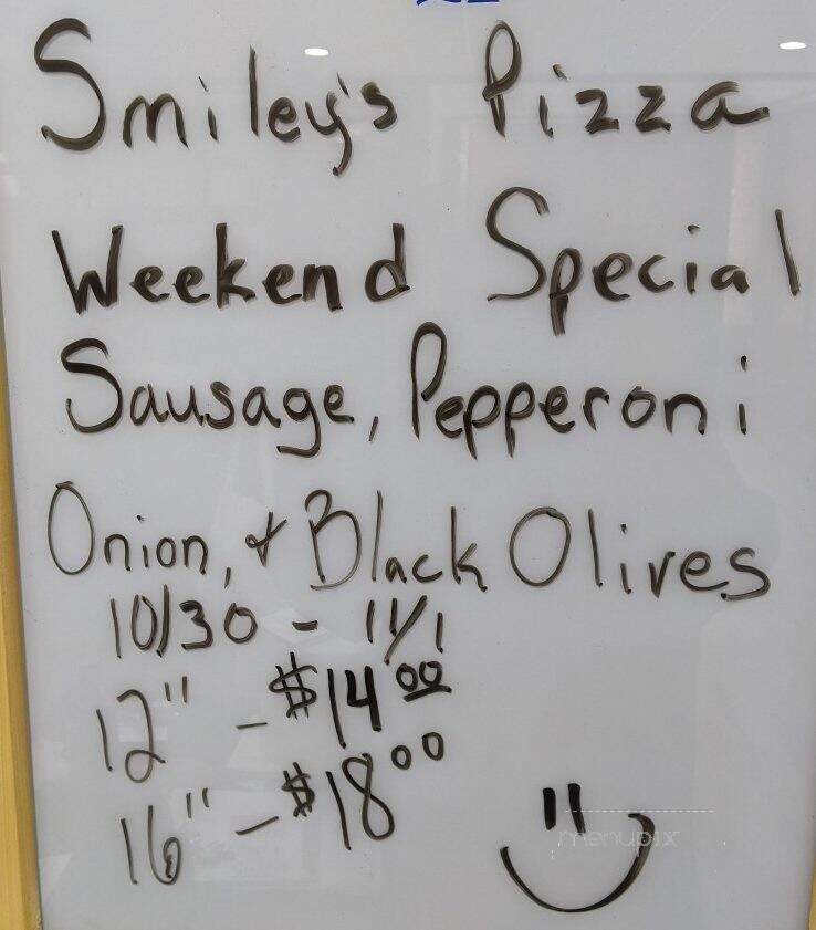 Smiley's Pizza - Lake Tomahawk, WI menu_pic