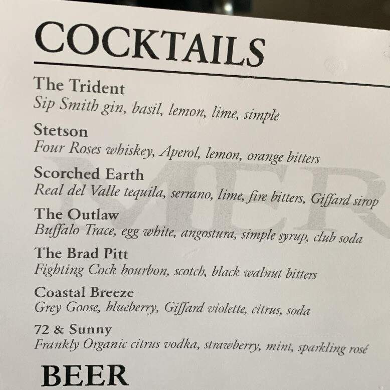 Mermaids & Cowboys - La Jolla, CA menu_pic