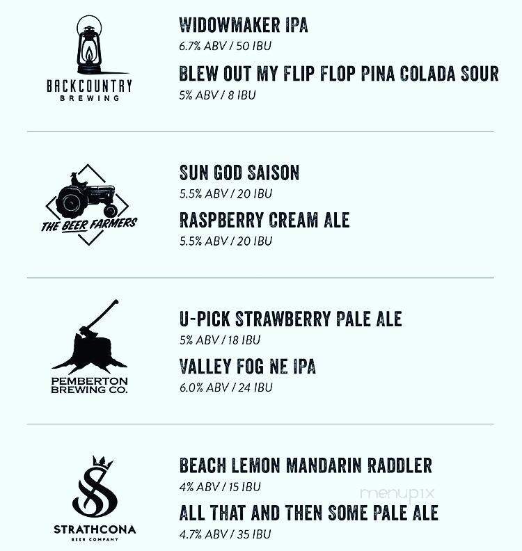 Pemberton Brewing - Pemberton, BC menu_pic