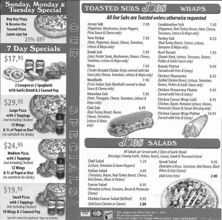 Jersey Joe's Pizza & Subs - Perth, ON menu_pic