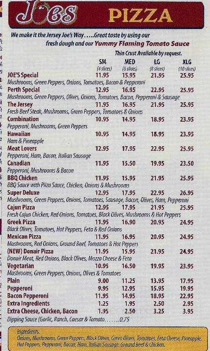 Jersey Joe's Pizza & Subs - Perth, ON menu_pic
