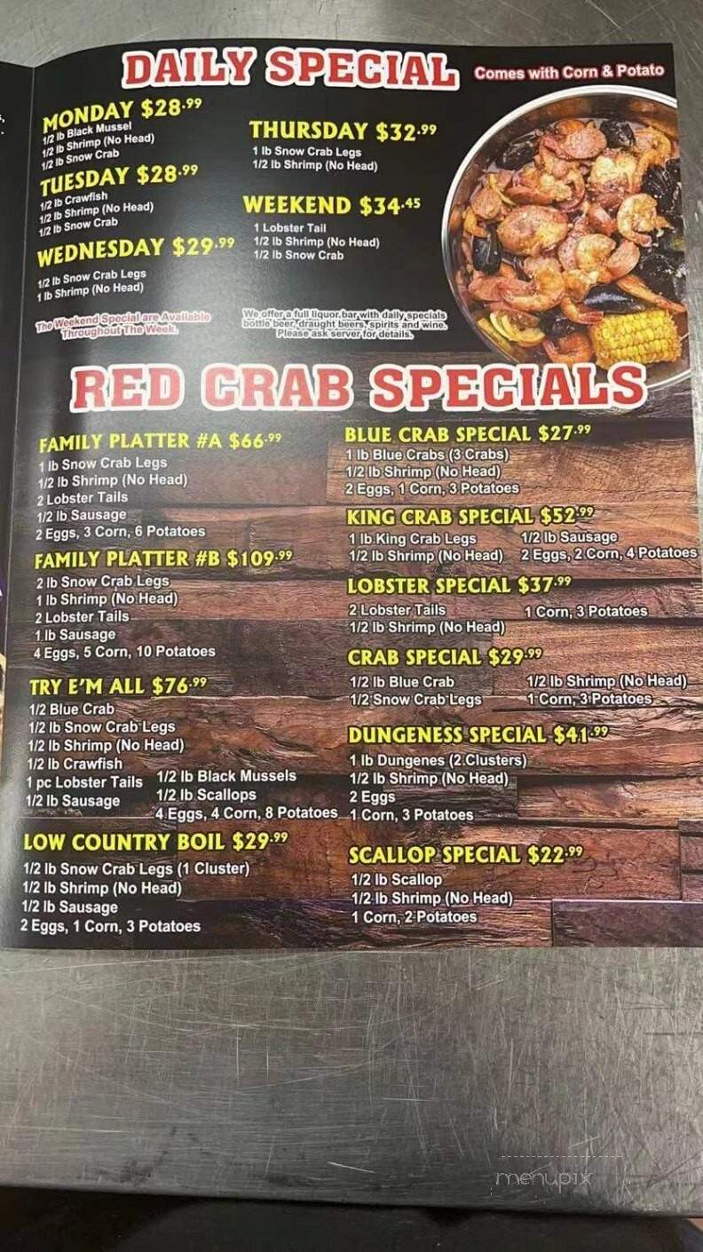 Red Crab Juicy Seafood - Melbourne, FL menu_pic