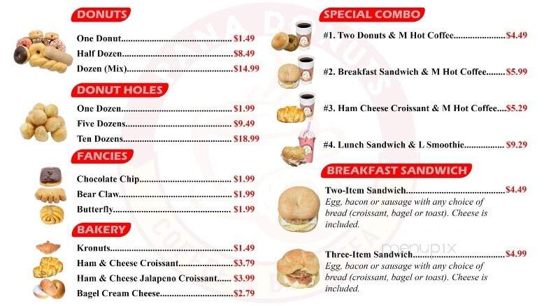 Pana Donuts Coffee & Boba Tea - Fishers, IN menu_pic