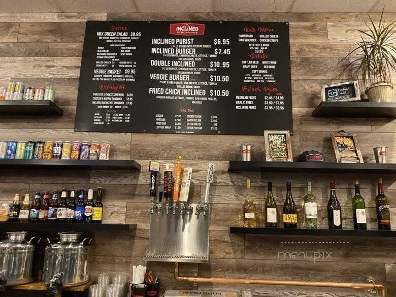 Inclined Burgers and Brews - Reno, NV menu_pic