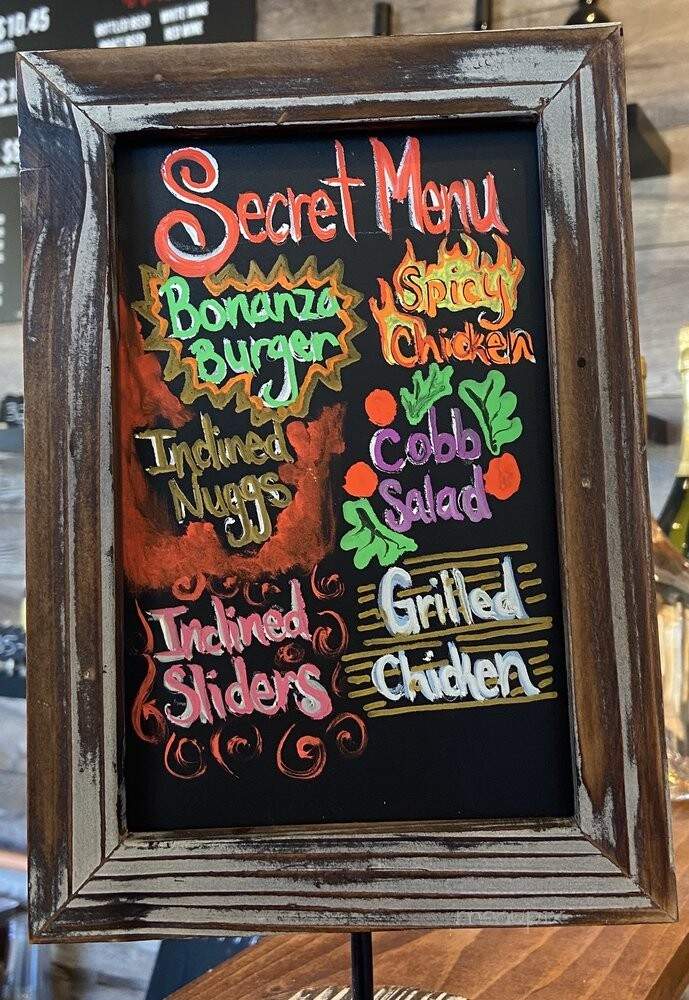 Inclined Burgers and Brews - Reno, NV menu_pic