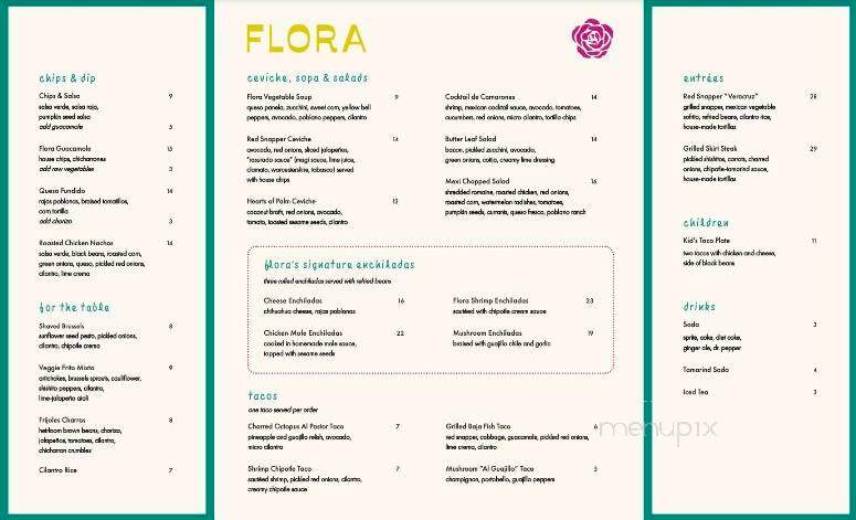 Flora Mexican Restaurant - Albuquerque, NM menu_pic