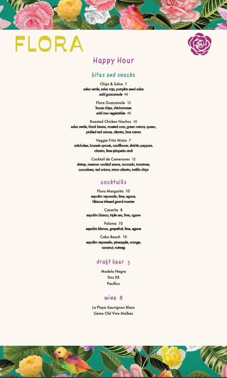 Flora Mexican Restaurant - Albuquerque, NM menu_pic