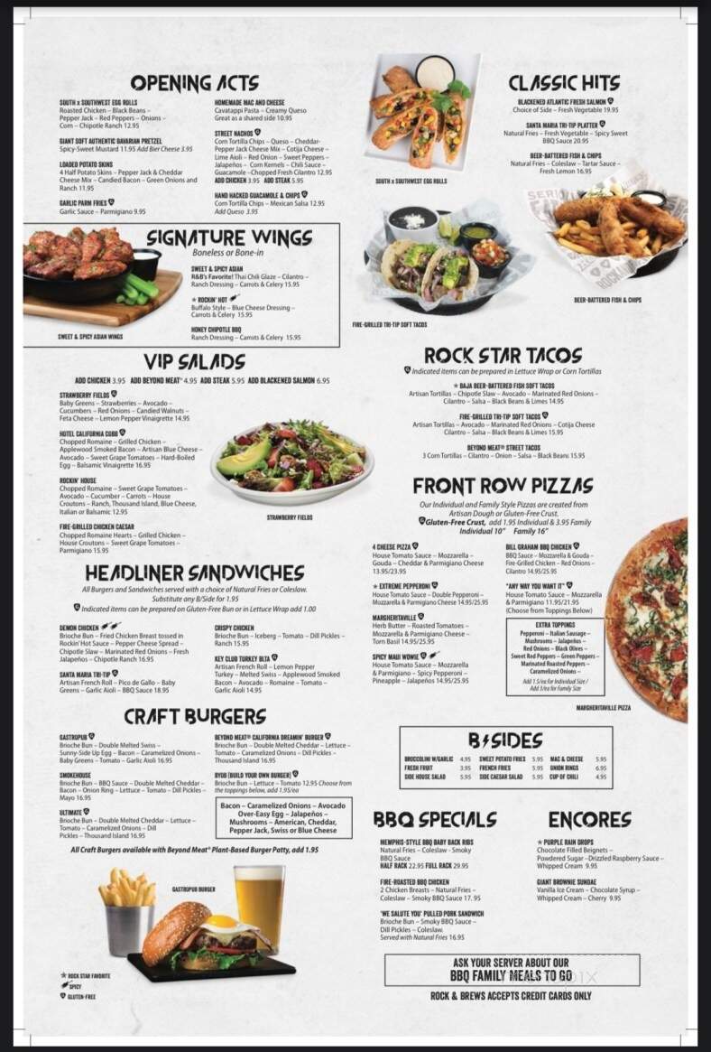 Rock & Brews Cal Expo - Sacramento, CA menu_pic