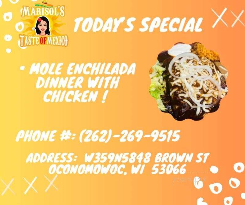Marisol's Taste of Mexico - Oconomowoc, WI menu_pic