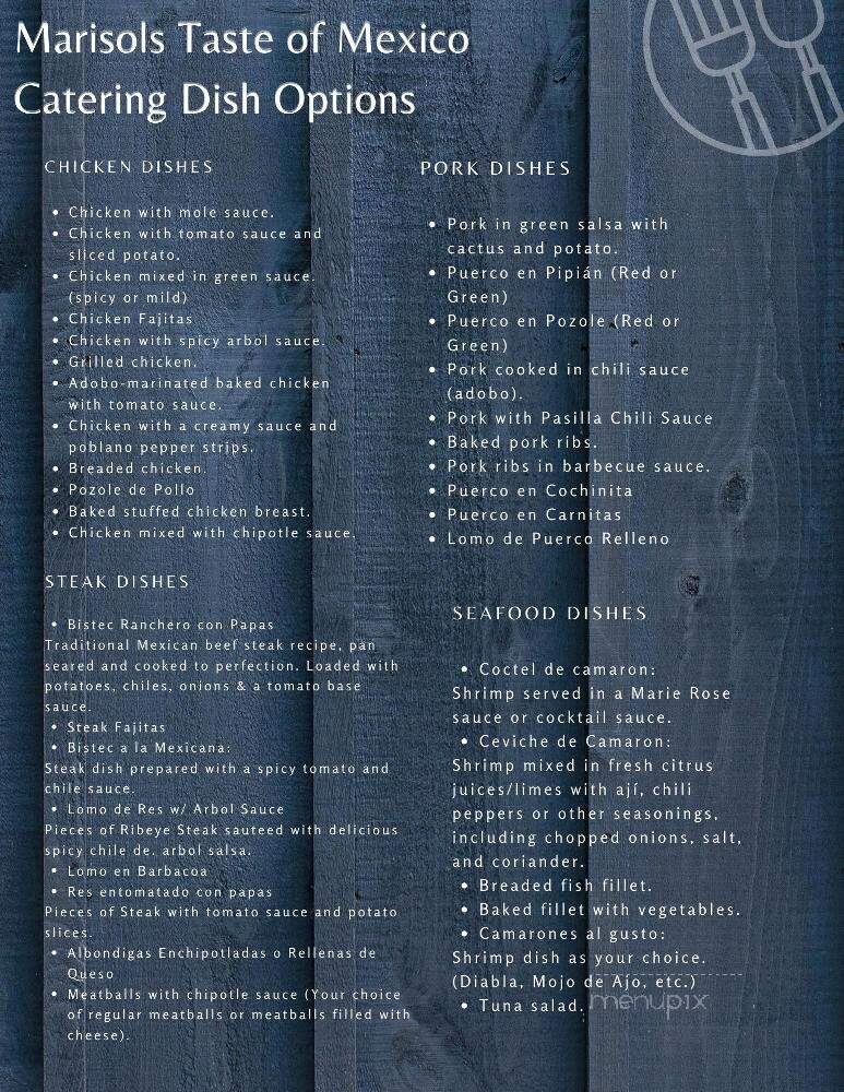 Marisol's Taste of Mexico - Oconomowoc, WI menu_pic