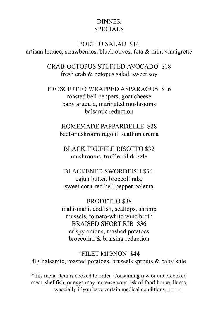 Cala Luna - Mineola, NY menu_pic