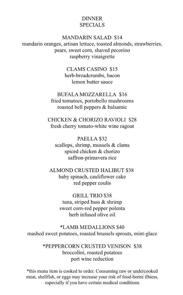 Cala Luna - Mineola, NY menu_pic