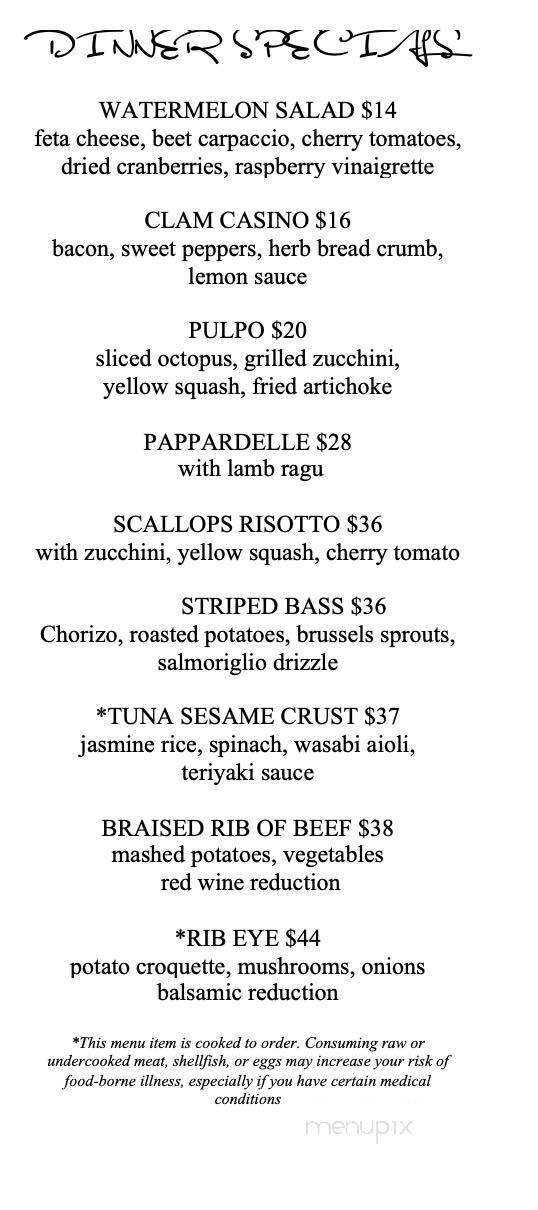 Cala Luna - Mineola, NY menu_pic