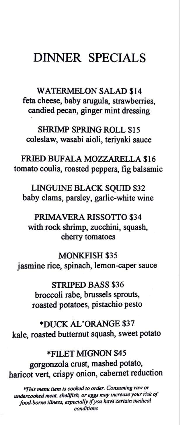 Cala Luna - Mineola, NY menu_pic