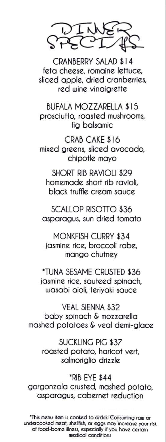 Cala Luna - Mineola, NY menu_pic