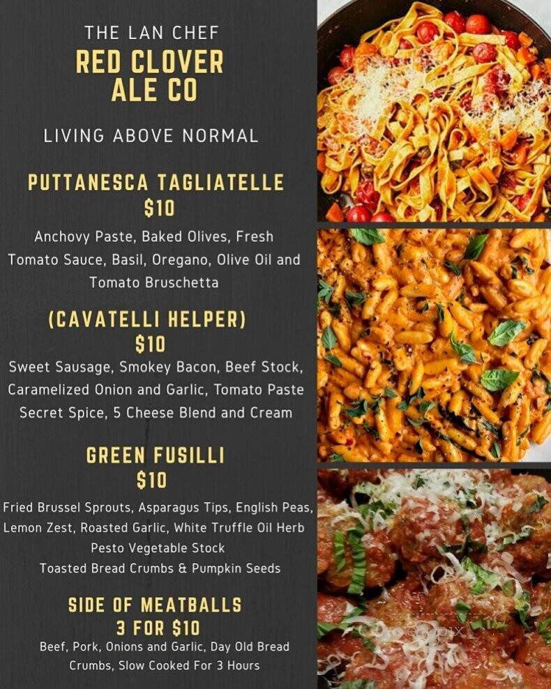 Red Clover Ale - Brandon, VT menu_pic
