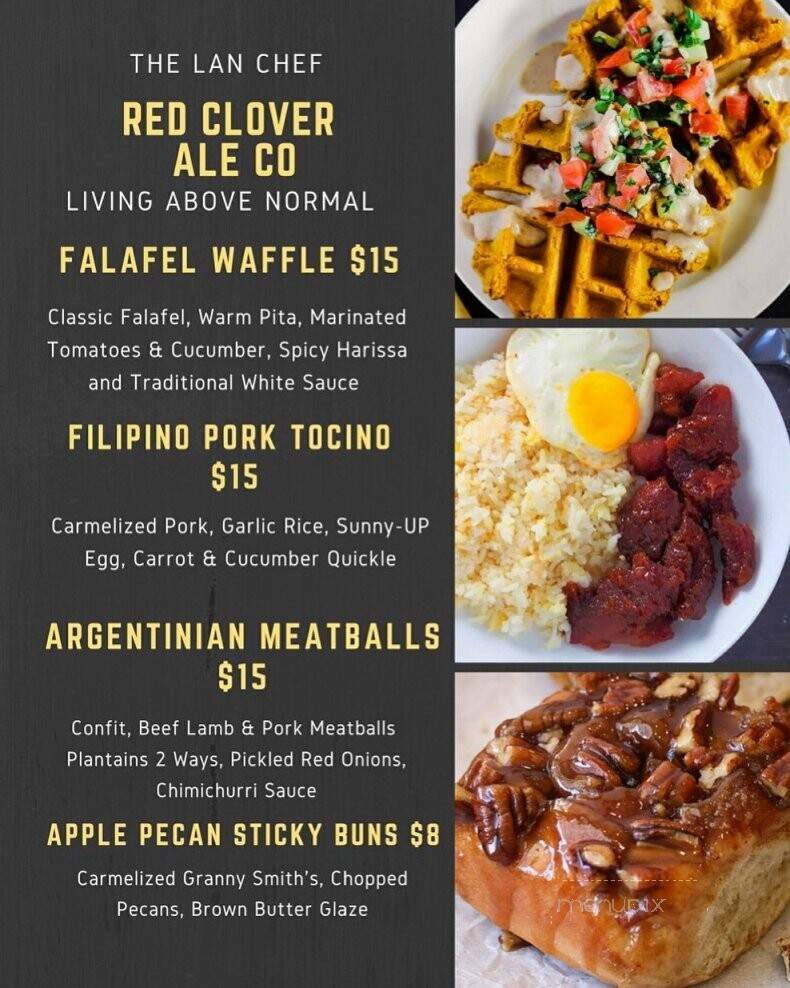 Red Clover Ale - Brandon, VT menu_pic